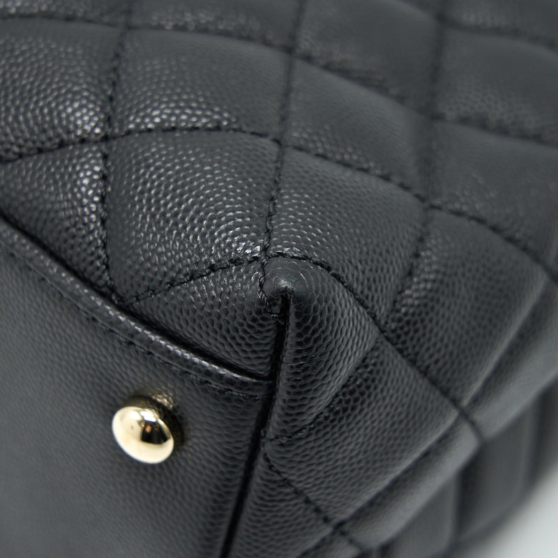 Chanel Small Coco Handle Flap Bag Caviar Black LGHW