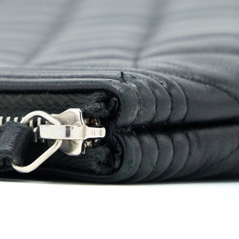 Chanel Boy Clutch Lambskin Black SHW