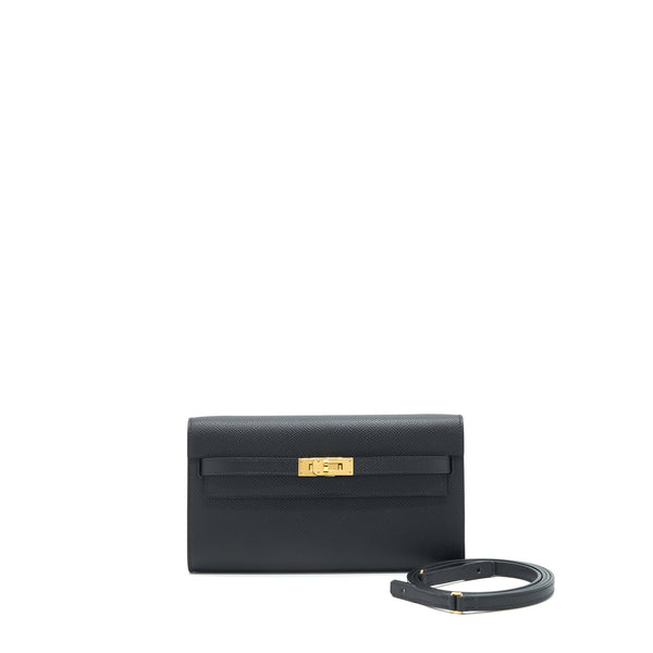 Hermes Kelly To Go Black GHW Stamp Z