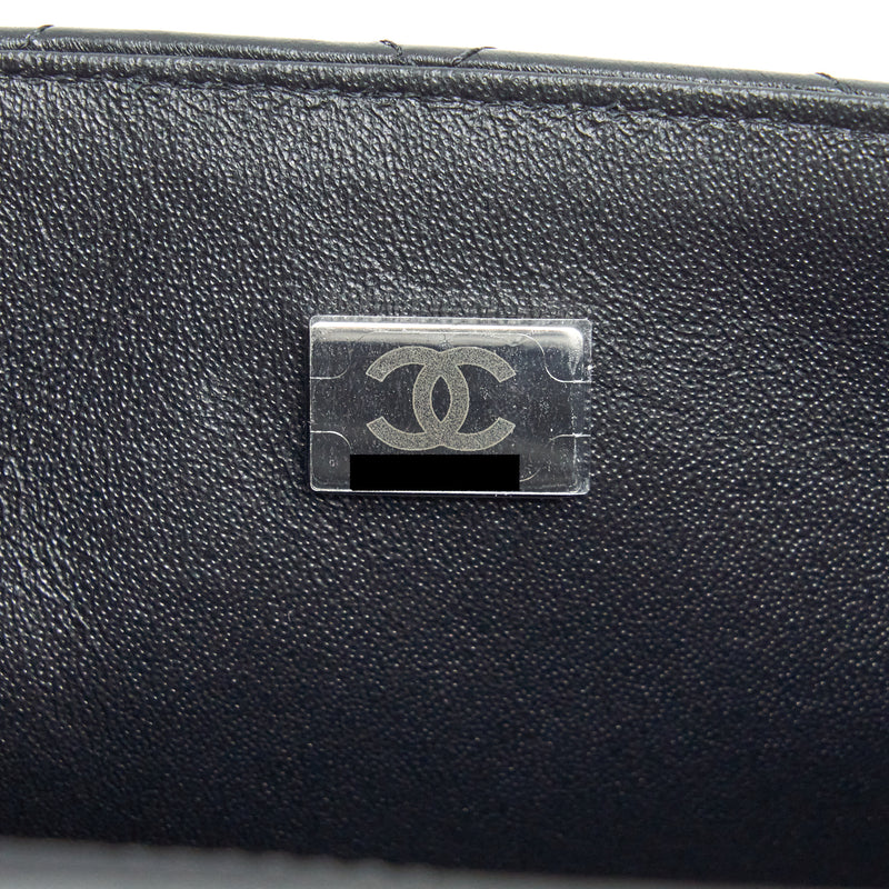 Chanel Mini Square Flap Bag Lambskin So Black