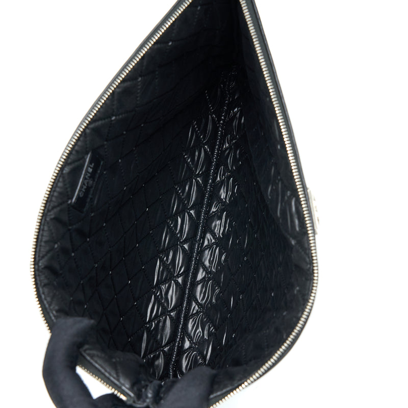 Chanel Boy Clutch Lambskin Black SHW