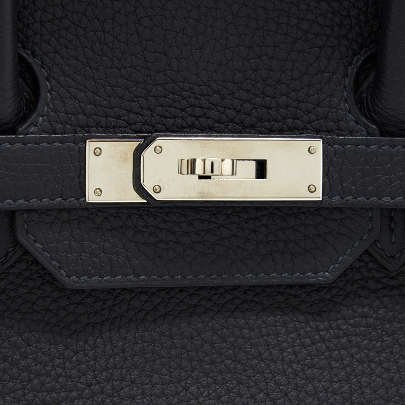 Hermes birkin 35 Togo blue nuit SHW Stamp Square O