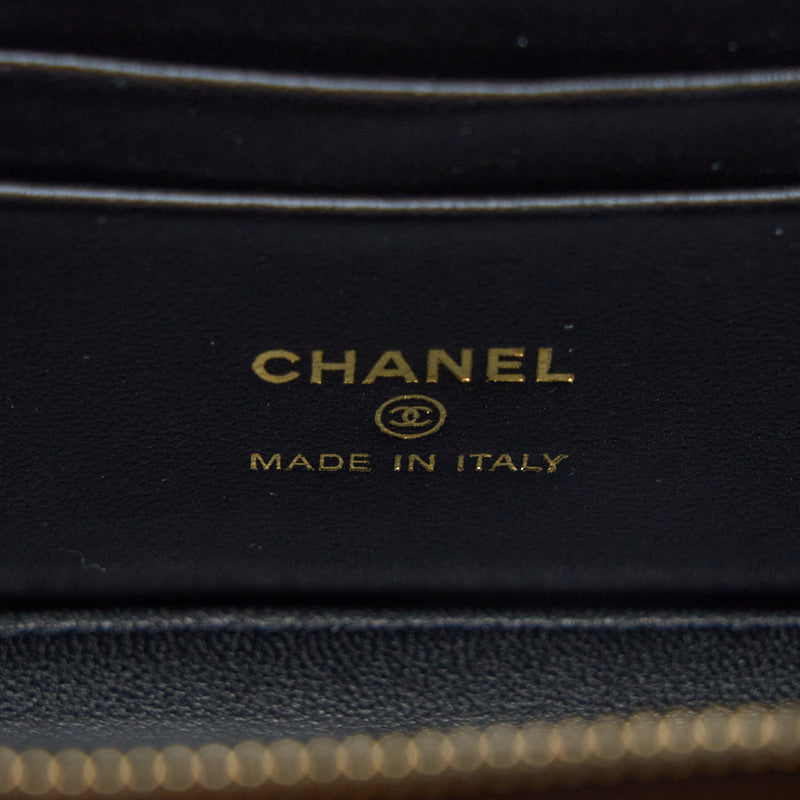 Chanel Top Twist Chain Handle Long Vanity with Chain Lambskin Black Brushed GHW (Microchip)
