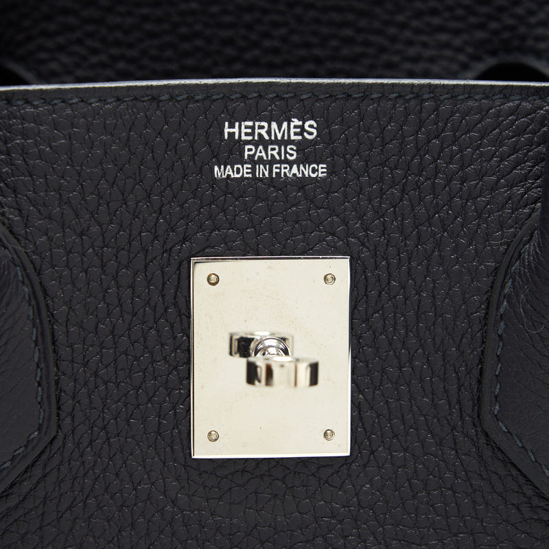 Hermes birkin 35 Togo blue nuit SHW Stamp Square O