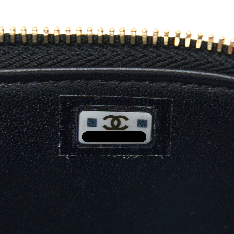 Chanel Top Twist Chain Handle Long Vanity with Chain Lambskin Black Brushed GHW (Microchip)