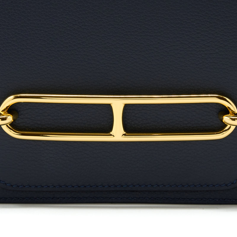 Hermes Mini Roulis Evercolour Blue Nuit GHW Stamp Z