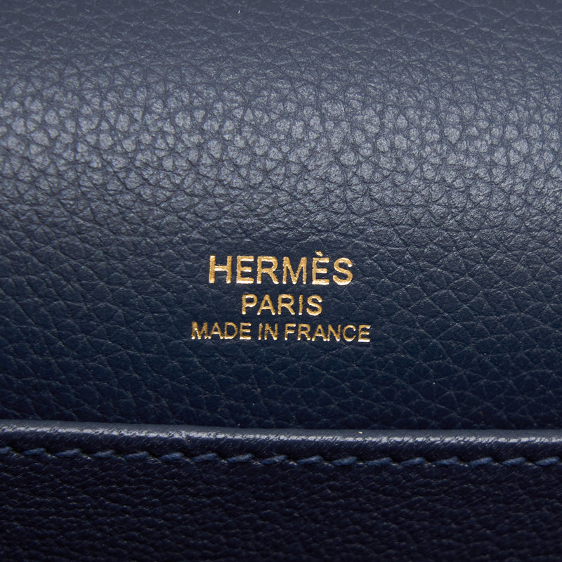 Hermes Mini Roulis Evercolour Blue Nuit GHW Stamp Z