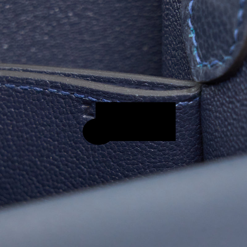 Hermes Mini Roulis Evercolour Blue Nuit GHW Stamp Z