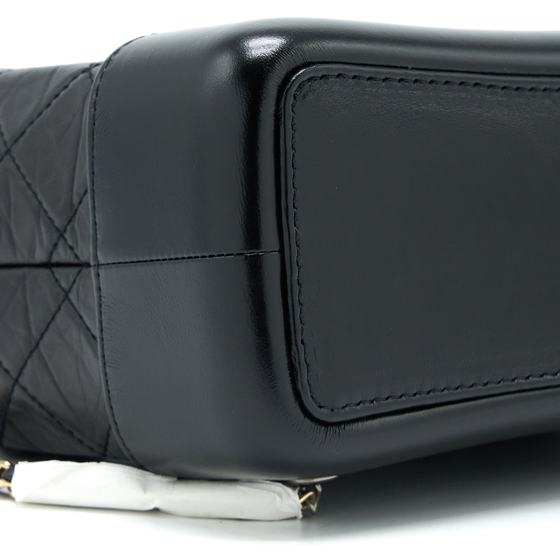 Chanel Small Gabrielle Backpack Aged Calfskin Black Multicolour Hardware (Microchip)
