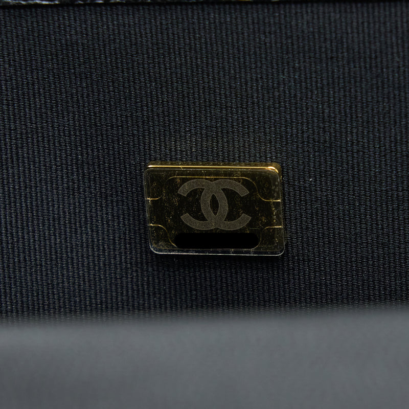 Chanel 22K Large Backpack Caviar Black Brushed GHW (Microchip)