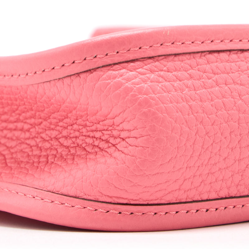 Hermes Mini Evelyne Clemence Rose Azalee SHW Stamp Y