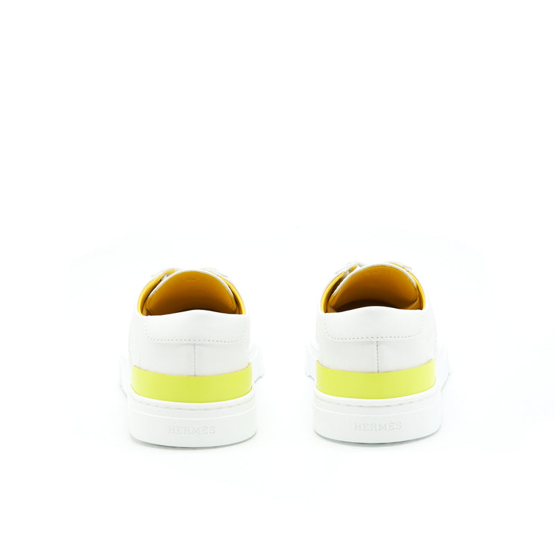 Hermes Size 36 Deep Sneaker Blanc/Lime