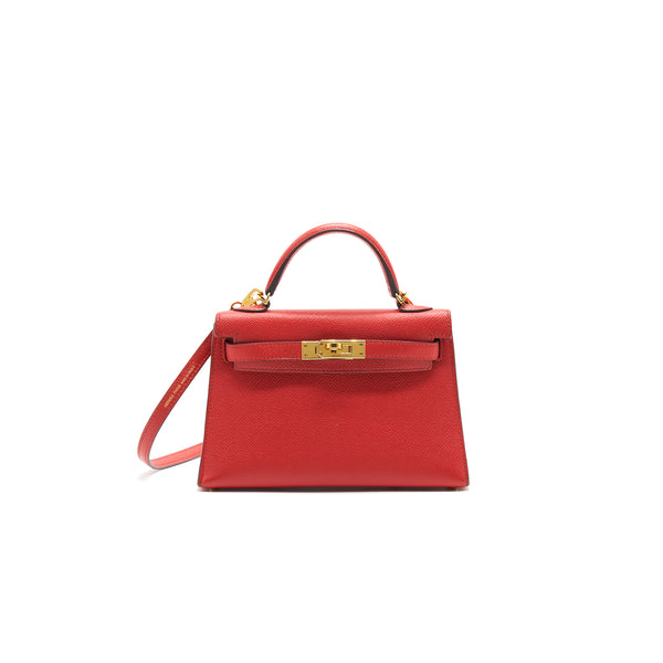 Hermes Sac Mini Kelly Ⅱ Rouge Tomate Stamp A