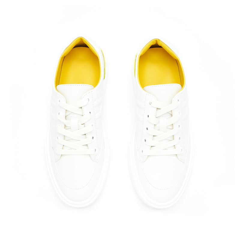 Hermes Size 36 Deep Sneaker Blanc/Lime