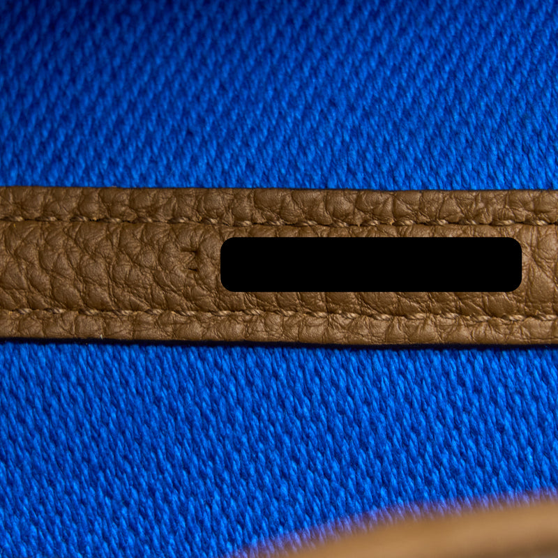 Hermes Garden Party 36 Negonda/Canvas Ecru/Alezan/Blue Bill SHW Stamp Z