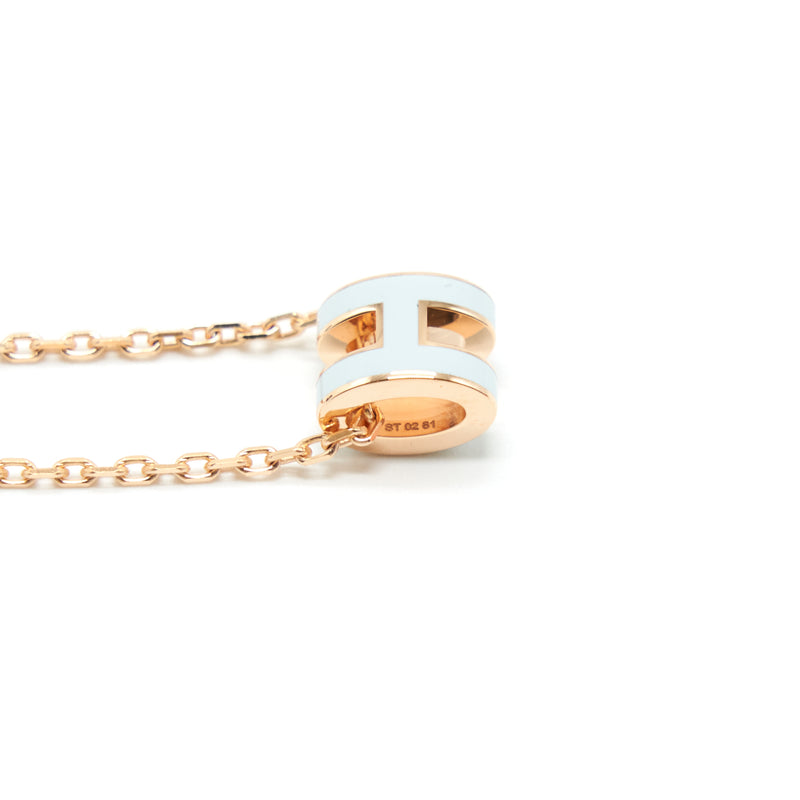 Hermes Mini Pop H Pendant Blue Zephyr RGHW