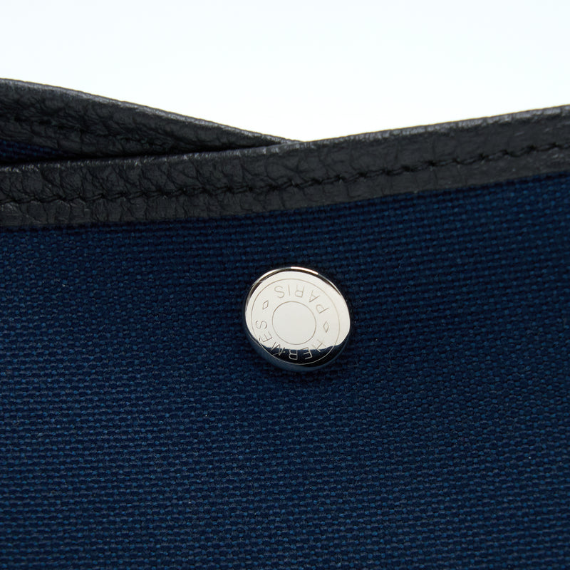 Hermes Garden Party 36 Pockets Negonda/Canvas Bleu Marine/Black SHW Stamp X