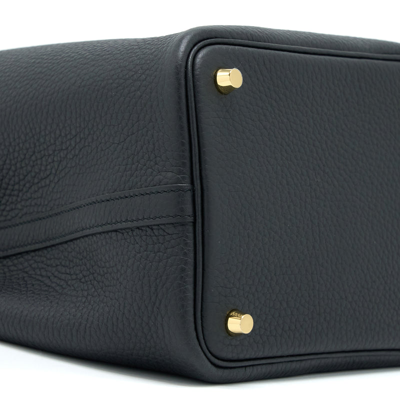 Hermes Picotin 18 Clemence Black GHW Stamp U