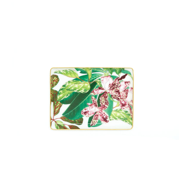 Hermes Petit Plateau Passifolia Orchidee/Palme Plate(Sell In A Set)