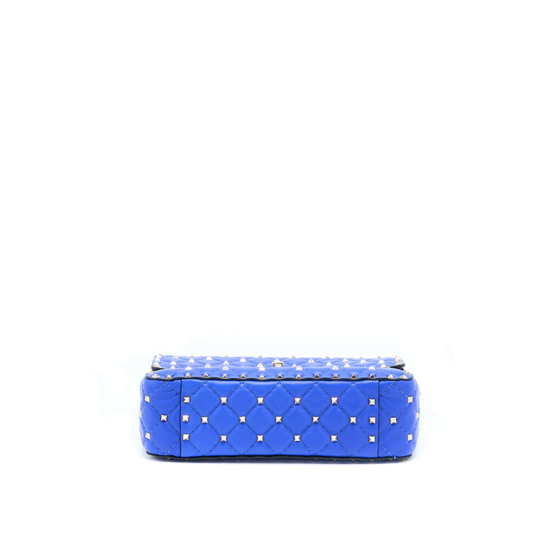 Valentino Garavani Medium Rockstud Spike Shoulder Bag Blue