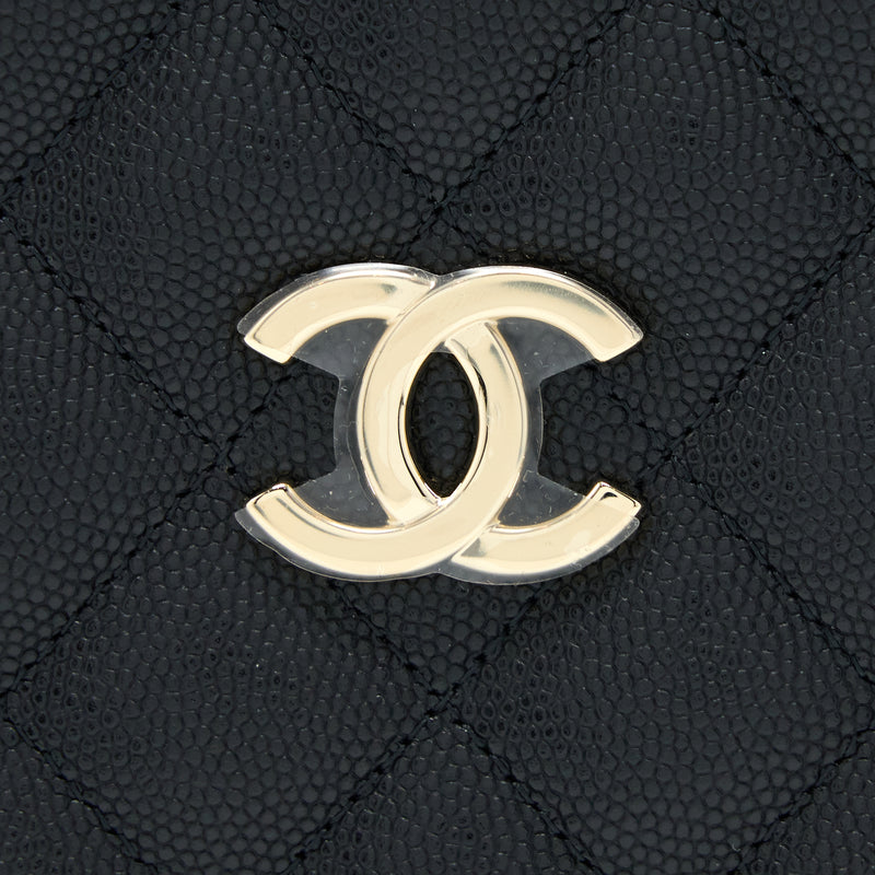 Chanel 22S Mini Bucket Bag Caviar Black LGHW (Microchip)