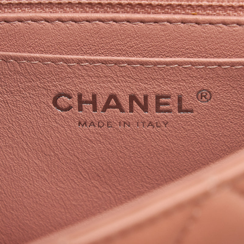 Chanel Mini rectangular Flap bag Lambskin pink SHW