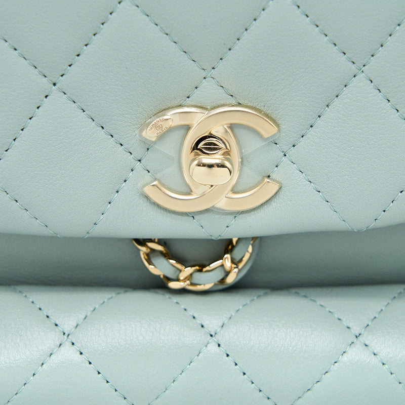 Chanel Earrings Tiffany Blue 23C