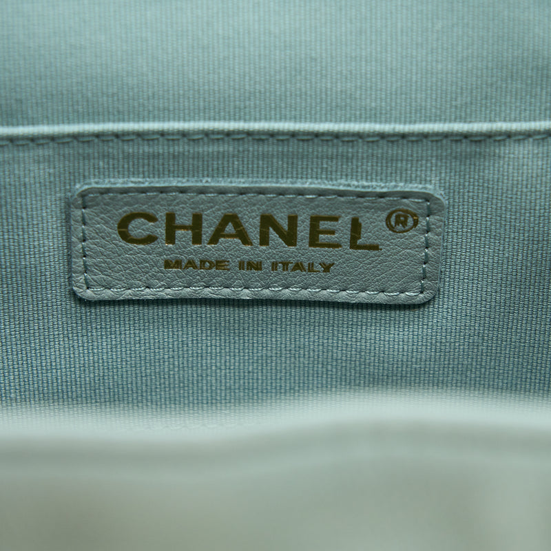Chanel 23C Duma Mini Backpack Calfskin Light Grey LGHW (Microchip)