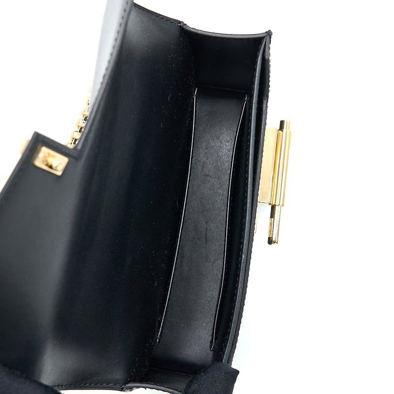 Hermes Mini Verrou Bag Box Black GHW STAMP D