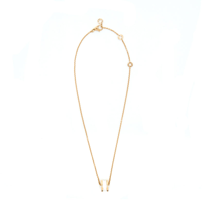 Bvlgari B.Zero Necklace Rose Gold With White Ceramic