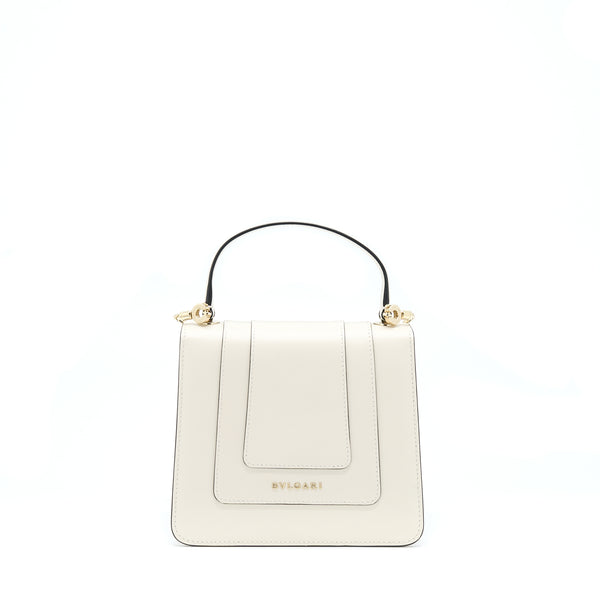 Bvlgari Top Handle Serpenti Bag White