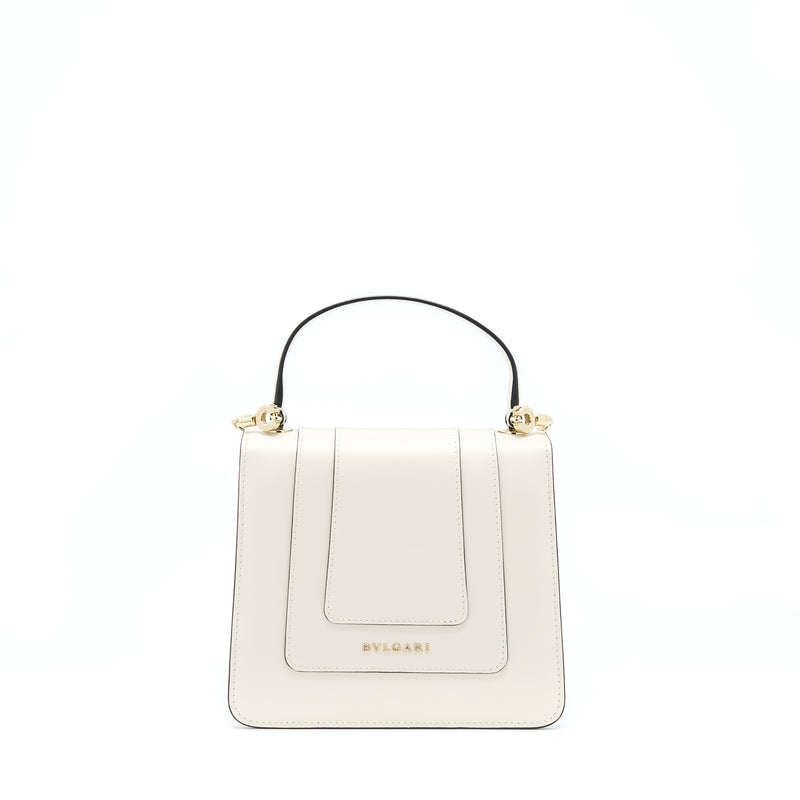 Bvlgari Top Handle Serpenti Bag White