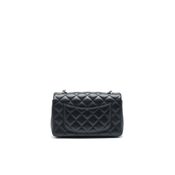 CHANEL LAMBSKIN RECTANGULAR MINI FLAP BAG IN BLACK SHW