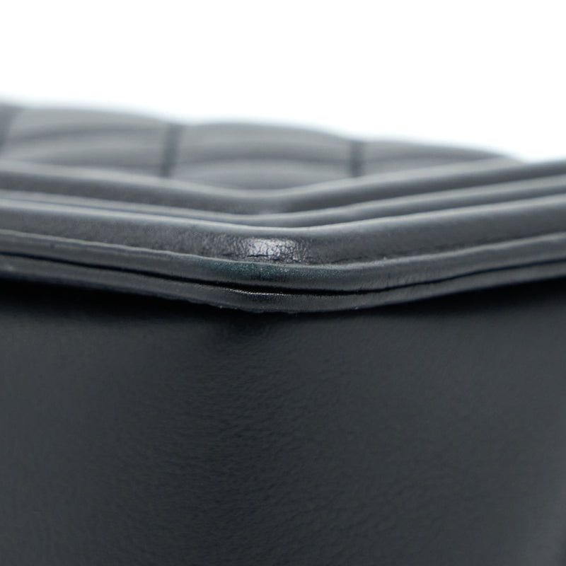Chanel Small Boy Bag Calfskin Black With Ruthenium Hardware
