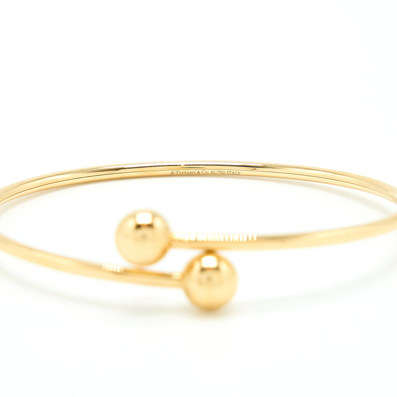 Tiffany Size L Ball Bypass Bracelet Yellow Gold