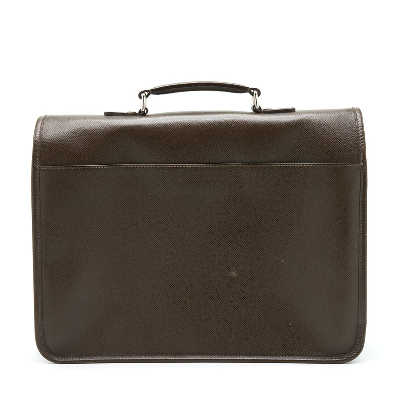 Louis Vuitton Men’s Large Briefcase With Shoulder Strap Dark Brown SHW