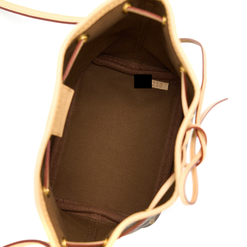 Louis Vuitton Nano Noe Monogram Canvas GHW