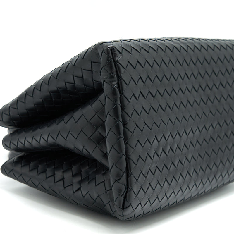 Bottega Veneta Intrecciato Roma Bag Black