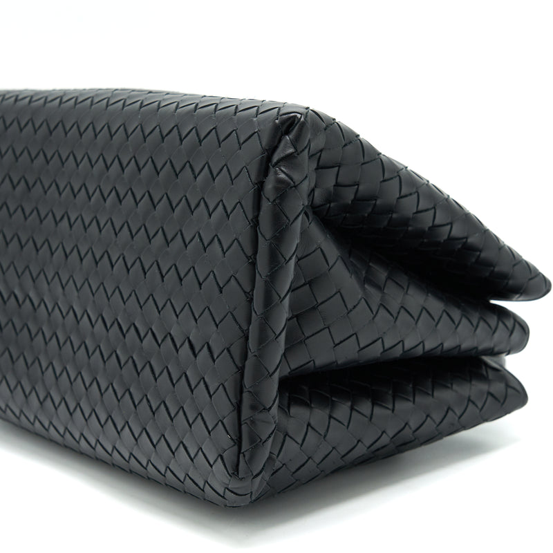 Bottega Veneta Intrecciato Roma Bag Black