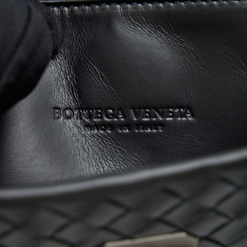 Bottega Veneta Intrecciato Roma Bag Black