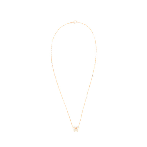 Hermes mini Pop h pendant marron Glace RGHW