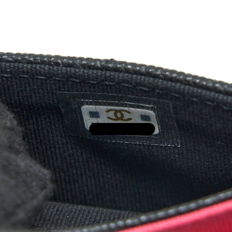 Chanel 23P Detail CC Logo Flap Card Holder Caviar Black LGHW (Microchip)