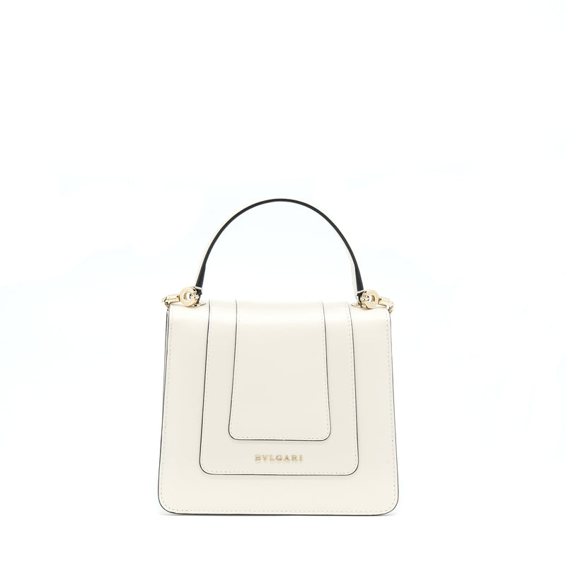 Bvlgari Top Handle Serpenti Bag White