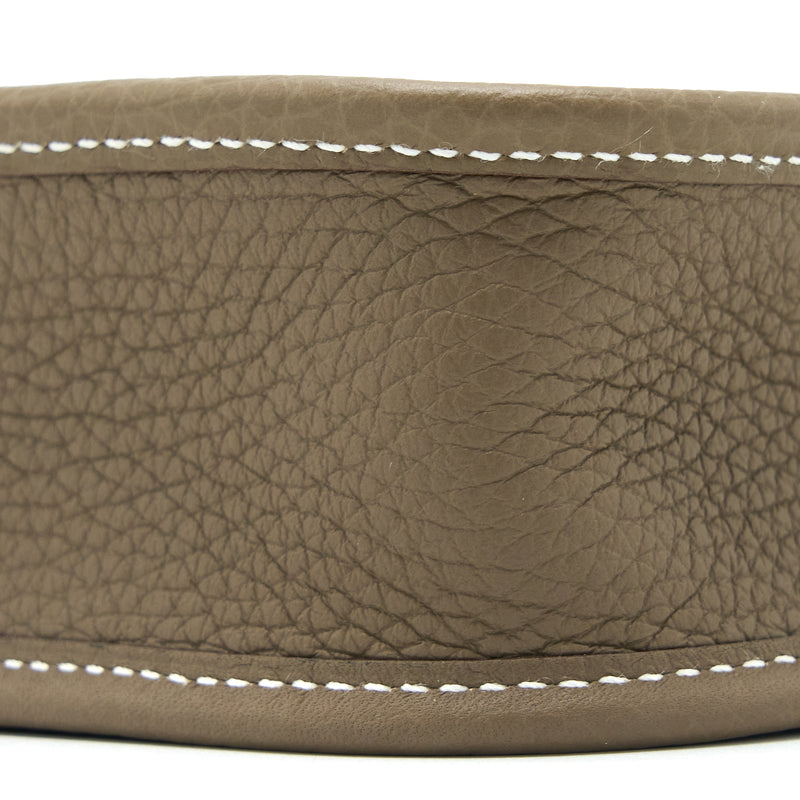 Hermes Mini Evelyne Clemence Etoupe GHW Stamp Z