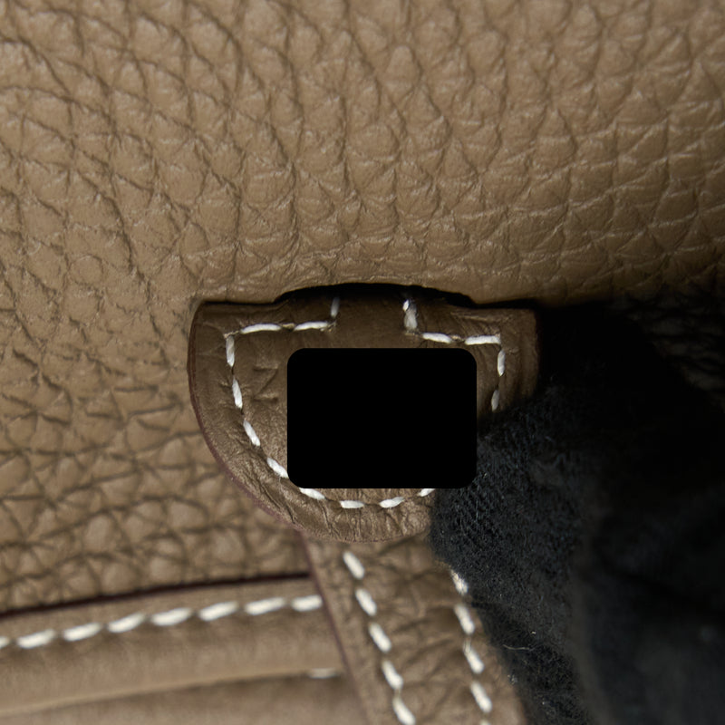 Hermes Mini Evelyne Clemence Etoupe GHW Stamp Z