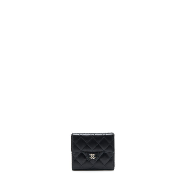 Chanel Small Classic Compact Wallet Lambskin Black SHW