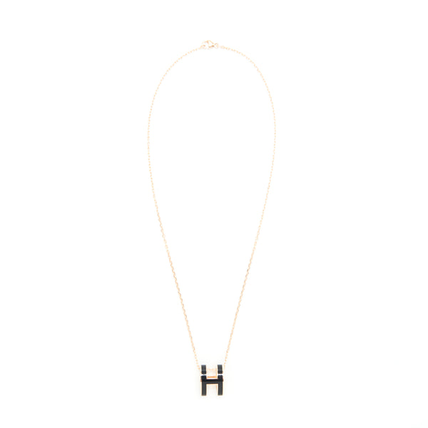Hermes Pop H Pendant black RGHW