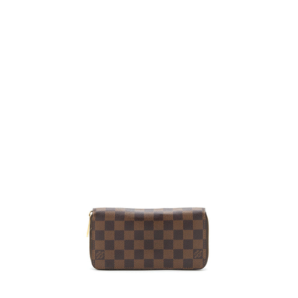 Louis Vuitton Zipper Long Wallet Damier Ebene GHW