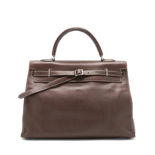 Hermes Kelly Flat Bag Swift Leather Stamp Square K