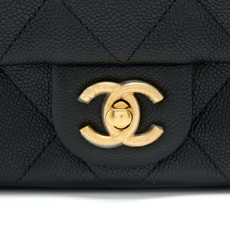 Chanel 23P Coco Love Flap Bag Caviar Black GHW (Microchip)